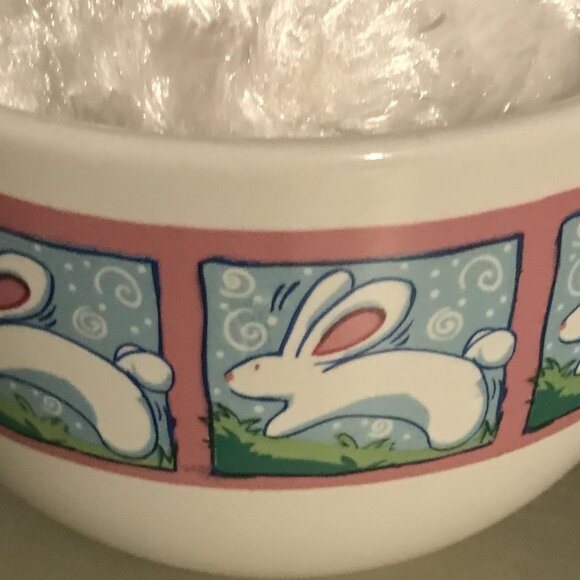 Dan Dee Collector's Choice white and pink stuffed bunny in 16 oz ceramic mug. - Picture 10 of 15